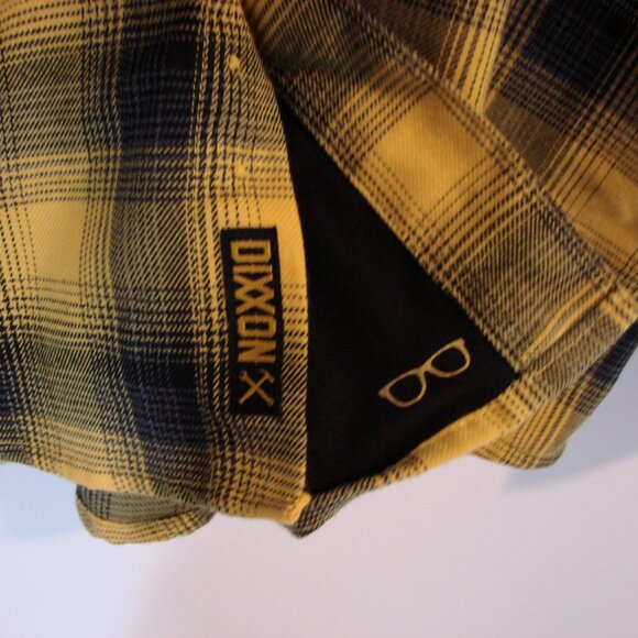 Dixxon Flannel Shirt Parham Panhead J&P Cycles Yellow Black Plaid NWOT NEW Large - Picture 9 of 16